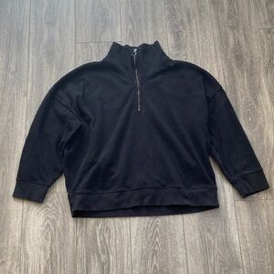 Athleta - Black Quarter Zip Pullover Sweatshirt - Size XL